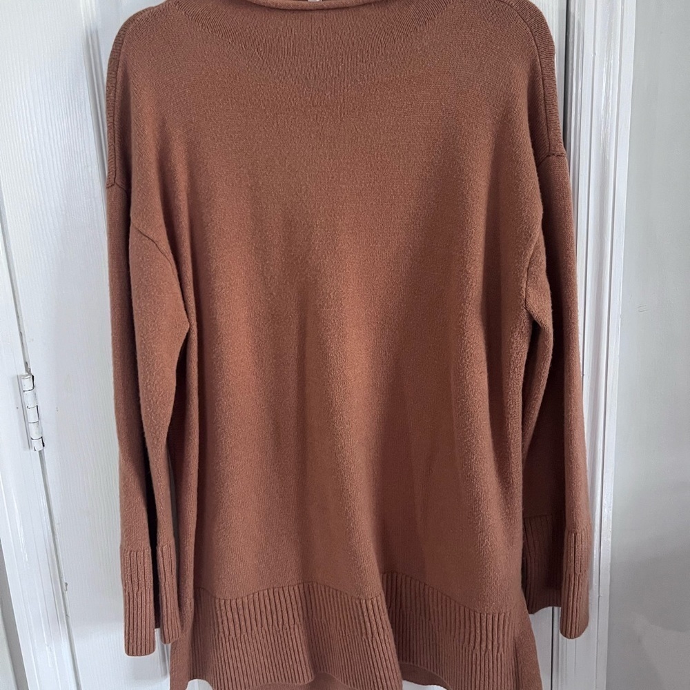 Moth Saskia Mock neck Womens Sweater soft cozy longline minimalist Anthropologie